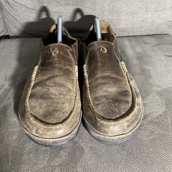 Olukai Moloa Loafer Men's Comfort Slip On Shoes Size 9 Brown Leather - Picture 3 of 11
